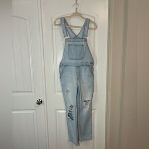 PacSun Distressed denim Overalls Size Small